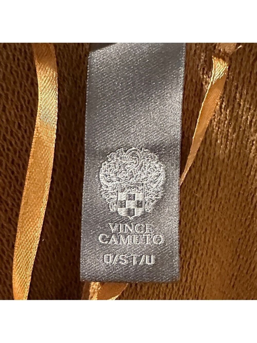 Vince Camuto Faux Fur Collar Camel color Cape/Poncho, 5” Fringe on Lower Hem - Picture 10 of 16
